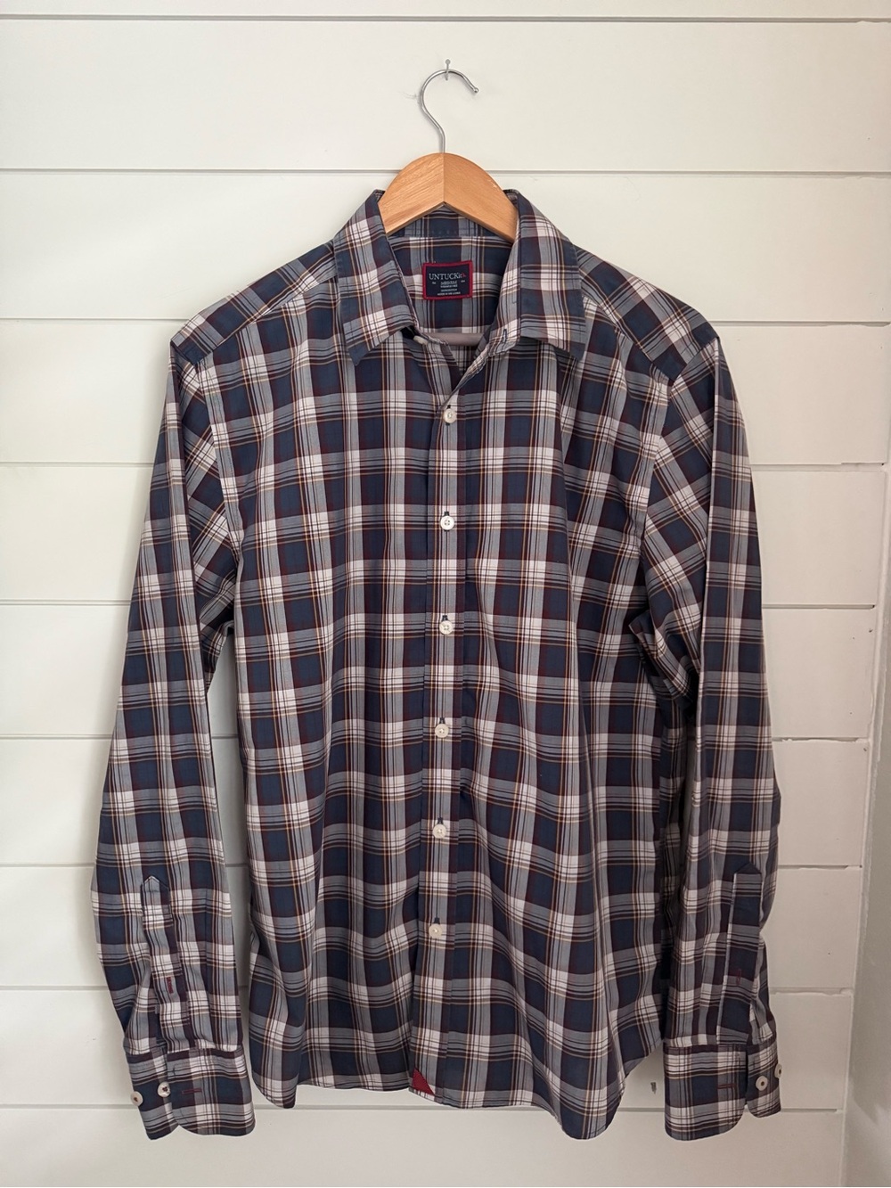 UNTUCKIT Button Down Plaid Medium